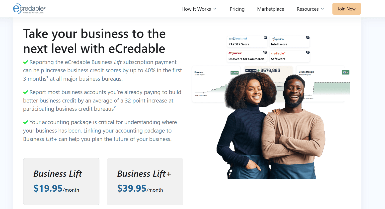 ecredable business net 30 screenshot